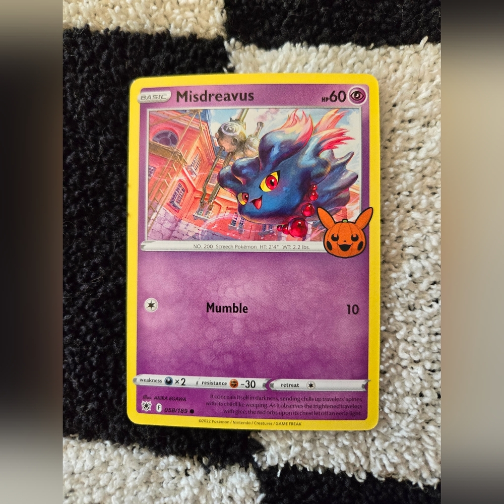 Misdreavus 2021 Halloween Pokemon card